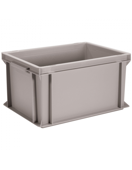 Contenitore sovrapponibile con fondo e pareti chiuse in polietilene - capacità Lt. 21 - cm 40x30x22h