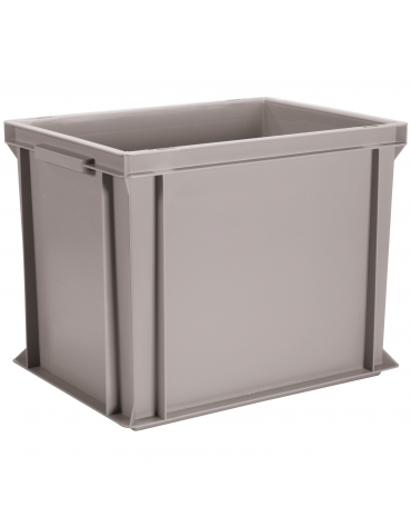 Contenitore sovrapponibile con fondo e pareti chiuse in polietilene - capacità Lt. 31 - cm 40x30x32h