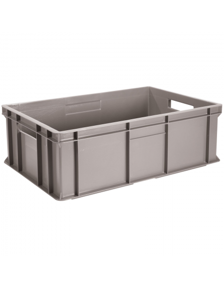 Contenitore sovrapponibile con fondo e pareti chiuse in polietilene - capacità Lt. 38 - cm 60x40x20h