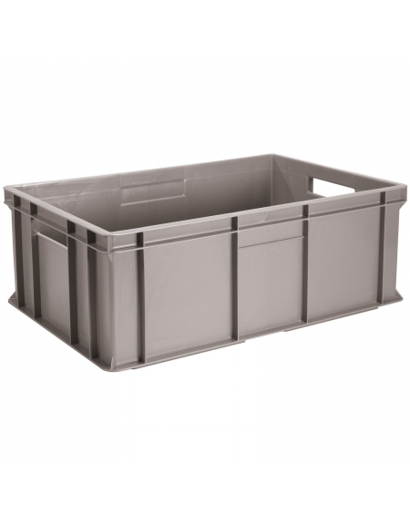 Contenitore sovrapponibile con fondo e pareti chiuse in polietilene - capacità Lt. 63 - cm 60x40x32h