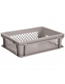 Contenitore sovrapponibile con fondo chiuso e pareti forate in polietilene - capacità Lt. 10 - cm 40x30x12h