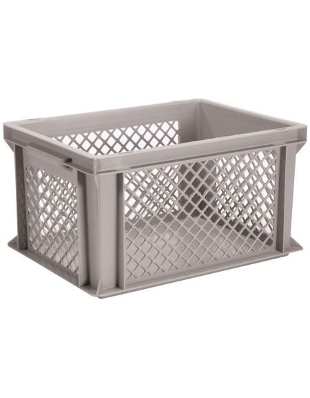 Contenitore sovrapponibile con fondo chiuso e pareti forate in polietilene - capacità Lt. 21 - cm 40x30x22h