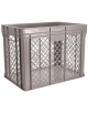 Contenitore sovrapponibile con fondo chiuso e pareti forate in polietilene - capacità Lt. 34 - cm 60x40x17h