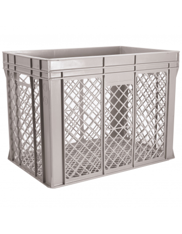 Contenitore sovrapponibile con fondo e pareti forate in polietilene - capacità Lt. 34 - cm 60x40x17h