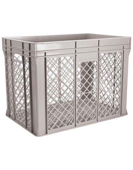 Contenitore sovrapponibile con fondo e pareti forate in polietilene - capacità Lt. 34 - cm 60x40x17h