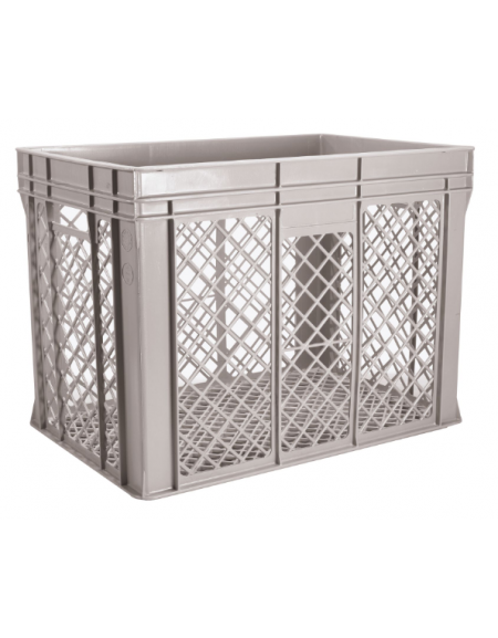 Contenitore sovrapponibile con fondo e pareti forate in polietilene - capacità Lt. 54 - cm 60x40x29h