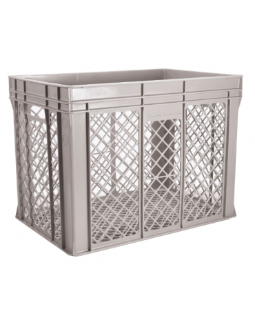 Contenitore sovrapponibile con fondo e pareti forate in polietilene - capacità Lt. 90 - cm 60x40x45h