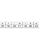 Carrello con pianale 4 sponde rete, 1 parzialmente ribaltabile - ruote desmopan, 2 con freno normalmente attivo - cm 60x90x81h