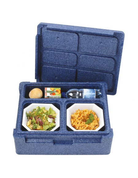 Contenitore isotermico monopasto in polipropilene  con coperchio a incasso - dimensioni esterne cm 47x37x18,5h