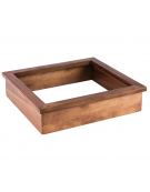 Piastra a induzione Ø cm 24 con supporto in metallo, inserto in legno e cornice inox - potenza Watt 900 - cm 35,4x32,5x19h