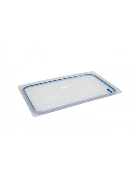Coperchio ermetico con guarnizione per bacinelle GN 1/1 in polipropilene - mm 530x325