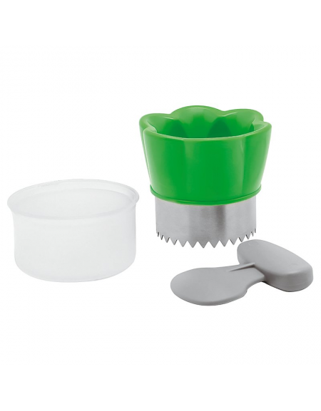 Svuota carciofi con corpo e paletta in ABS, coperchio in polipropilene e lama inox - diametro cm 8 - altezza cm 8