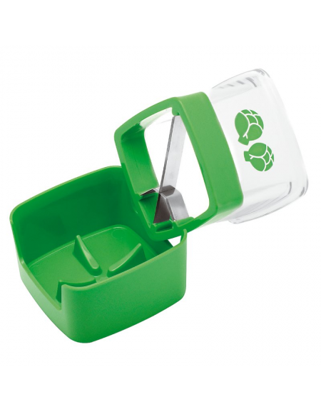 Taglia cavolini di Bruxelles con corpo in SAN, telaio in ABS, base in polipropilene e lama inox - cm 8x8x10h