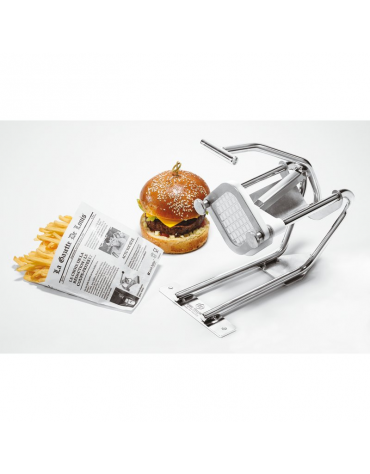Taglia patate/patatine salvaspazio in acciaio inox con base con ventose - taglio mm 10 - cm 28x11x16,5h