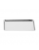 Vassoio espositore rettangolare in acciaio inox  - cm 20x16x1h