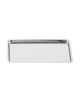 Vassoio espositore rettangolare in acciaio inox - cm 20x16x1h