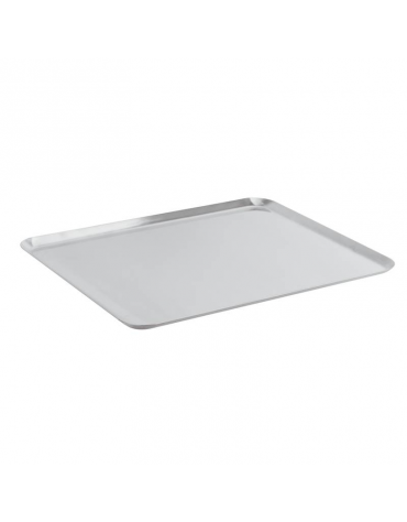 Vassoio espositore rettangolare in acciaio inox - cm 36x28,5x0,5h
