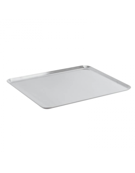 Vassoio espositore rettangolare in acciaio inox - cm 36x28,5x0,5h