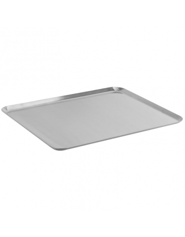 Vassoio espositore rettangolare in acciaio inox - cm 40x32,5x0,5h
