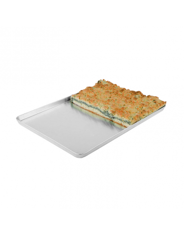Vassoio espositore rettangolare in alluminio - cm 37,5x24,5x1h