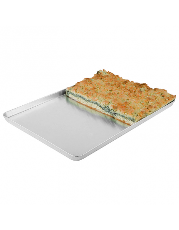 Vassoio espositore rettangolare in alluminio - cm 60x40x1h