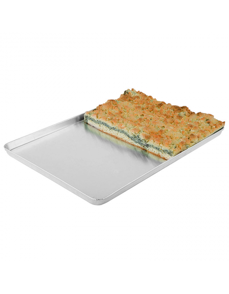 Vassoio espositore rettangolare in alluminio - cm 60x40x1h