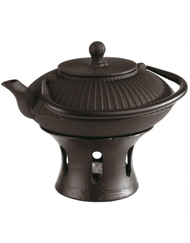 Rechaud scaldino per teiera in ghisa smaltata - diametro cm 13 - altezza cm 7,5