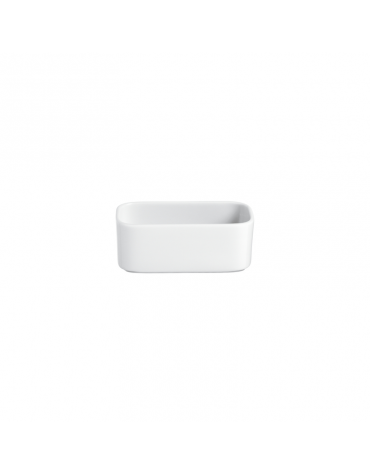 Portabustine zucchero in porcellana - colore bianco - cm 11x6x4h