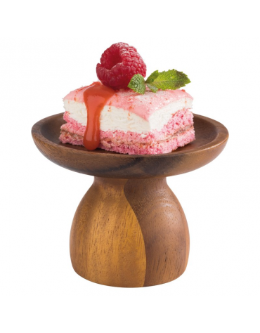Alzata torta in legno d’acacia - diametro cm 9,5 - altezza cm 7