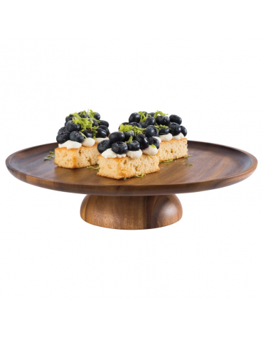 Alzata torta in legno d’acacia - diametro cm 33 - altezza cm 8
