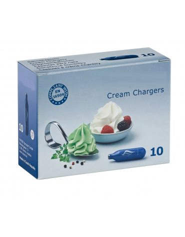 10 ricariche panna montata per sifone - contiene N2O sotto pressione