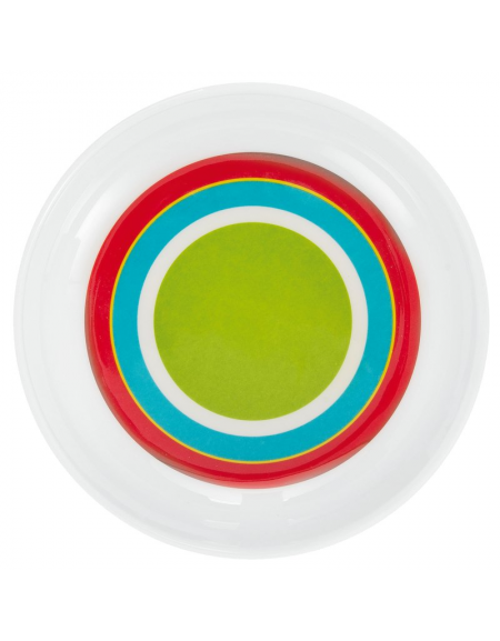 Piatto fondo tondo in melamina - multicolore - diametro cm 17 - altezza cm 4