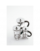 Caraffa caffettiera pressa filtro in vetro trasparente e acciaio inox - capacità ml 800