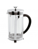 Caraffa caffettiera pressa filtro in vetro trasparente e acciaio inox - capacità ml 800
