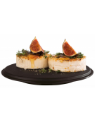 Vassoio rotondo per torta o formaggi in melamina effetto ardesia - diametro cm 30,5 - altezza cm 3,5
