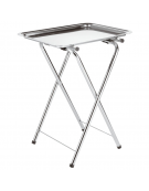 Alzata per vassoi in acciaio cromato - cm 38x48x74h