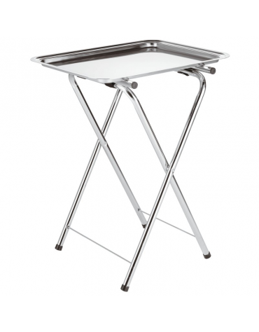 Alzata per vassoi in acciaio cromato - cm 38x48x74h