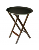 Alzata per vassoi in legno color noce - cm 42x43x82h