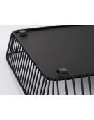 Cesto pane GN 1/1 in filo di metallo nero con piedini antiscivolo - cm 53x32,5x7,5h