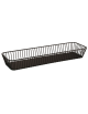 Cesto pane GN 2/4 in filo di metallo nero con piedini antiscivolo - cm 53x16,2x7,5h