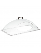 Coperchio rettangolare con apertura frontale in SAN trasparente per cesto pane DN51552 - cm 54x33x20h