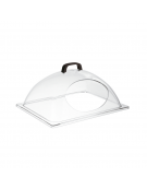 Coperchio rettangolare con apertura frontale in SAN trasparente per cesto pane DN51553 - cm 33x28x17h