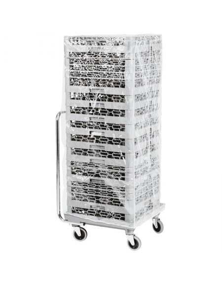 Telo igienico protettivo per cestelli lavastoviglie in polipropilene trasparente - cm 55x55x122h