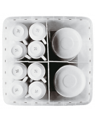 Inserto croce in polipropilene trasparente per contenitore trasporto stoviglie DN51358 - cm 40x40