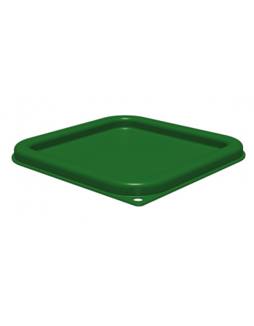 Coperchio in polietilene per contenitori alimenti quadrati con capacità Lt. 1,9-3,8 - colore verde - cm 18,5x18,5x1,6h