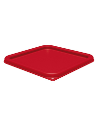 Coperchio in polietilene per contenitori alimenti quadrati con capacit&agrave; Lt. 5,5-7,6&nbsp;- colore rosso - cm&nbsp;22,8x22,8x1,6h