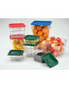 Coperchio in polietilene per contenitori alimenti quadrati con capacità Lt. 11,4-17-20,8 - colore blu - cm 28,9x28,9x1,6h