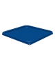 Coperchio in polietilene per contenitori alimenti quadrati con capacità Lt. 11,4-17-20,8 - colore blu - cm 28,9x28,9x1,6h