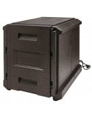 Contenitore isotermico in polipropilene con presa corrente - Lt. 128 - Temperatura -40/+120°C - cm 60x72x63h