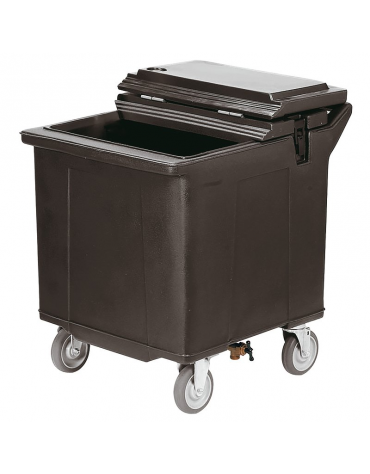 Carrello portaghiaccio in polietilene - portata Kg 57 kg  - cm 71x56,5x73h